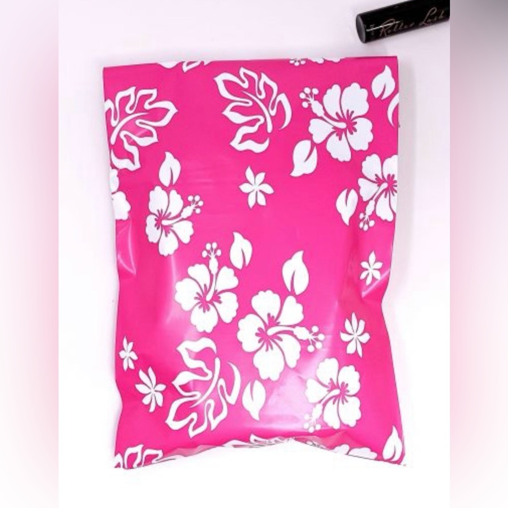 25 6x9 Pink Aloha Floral Poly Mailers